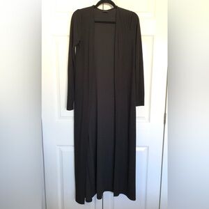 Blanc Black Midi Ribbed Jacket Size M